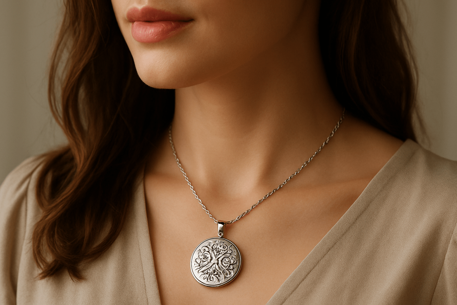 Psn6 necklace S202425 - Rosa argento